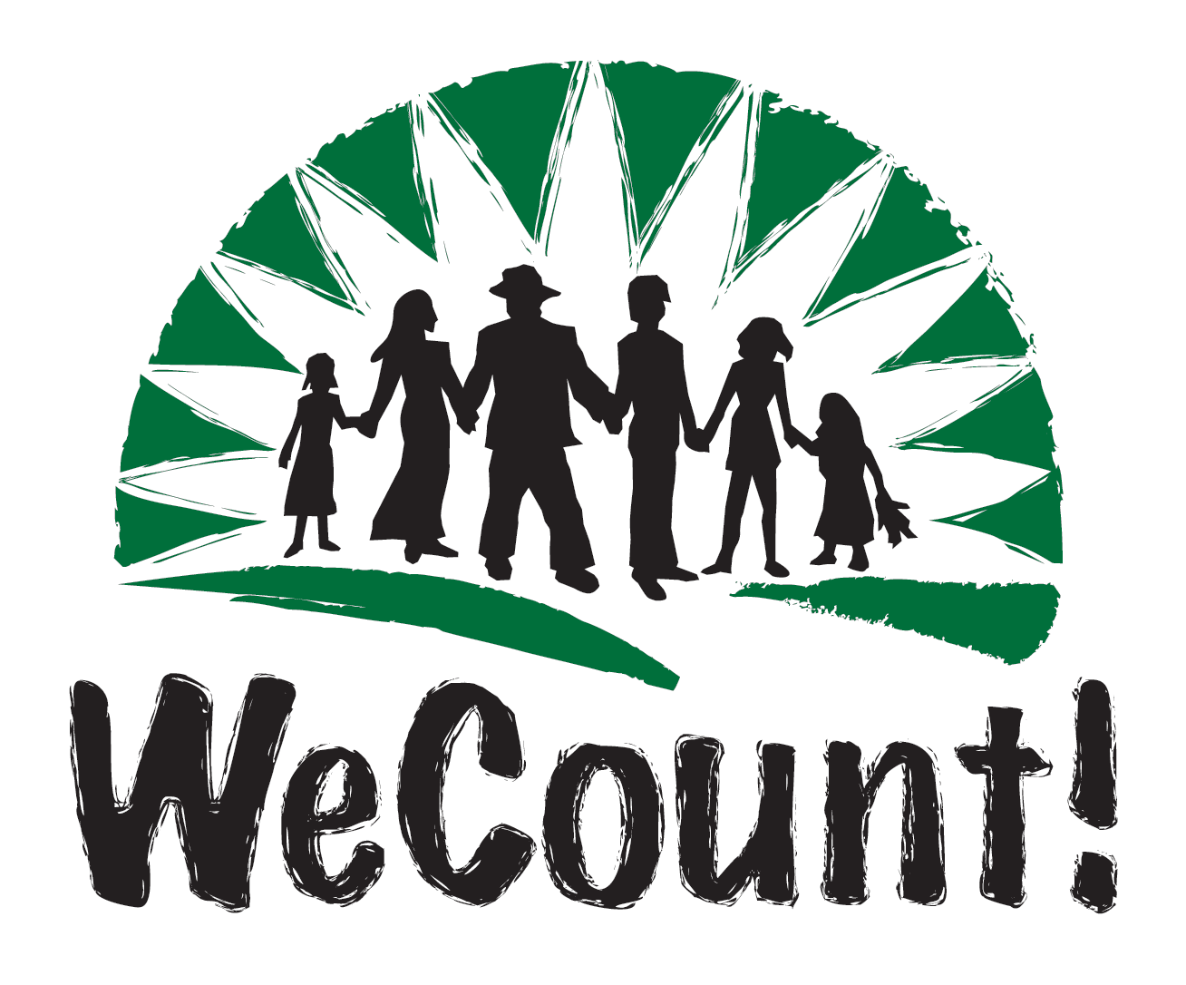 Logo. Features black outlines of people.
